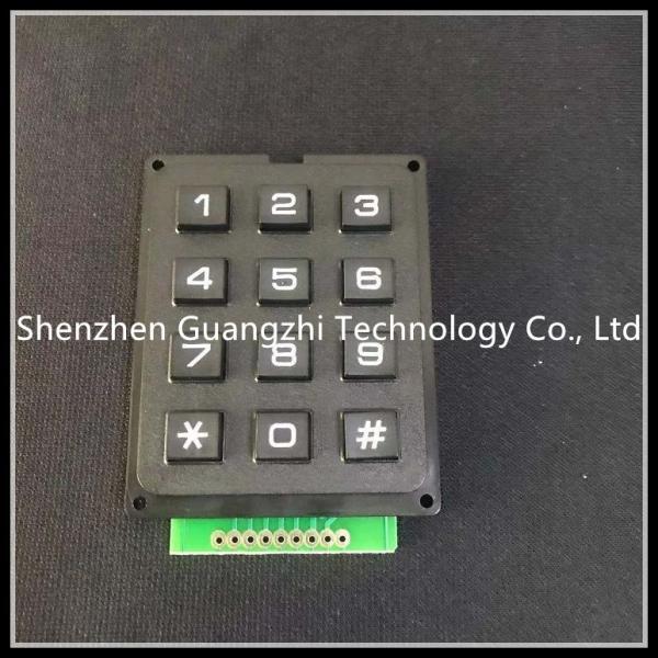Teclado numérico plástico 3 do código do Pin de 12 ABS chaves * 4 conector da aviação do núcleo da matriz 4