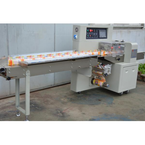 304 Stainless Stel Plastic Bag Packaging Machine , 2.4kw Horizontal Pillow Packing Machine