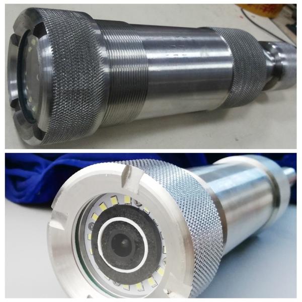 waterproof borehole camera with 150m cable reel and 50mm pan tilt rotate camera head