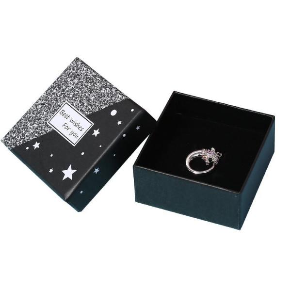 Ring Earrings Gift Boxes Jewellery Display Box With Hot Stamping Cute Design