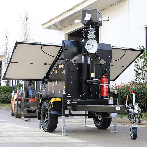 Solar Powered Portable Light Towers Disaster Relief Operations High Efficiency Mobile LED Light Tower