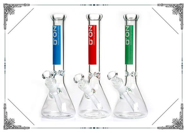 ZOB Glass Water Pipes Mix Color With Ice Catcher Hookah Bongs 10 Inches