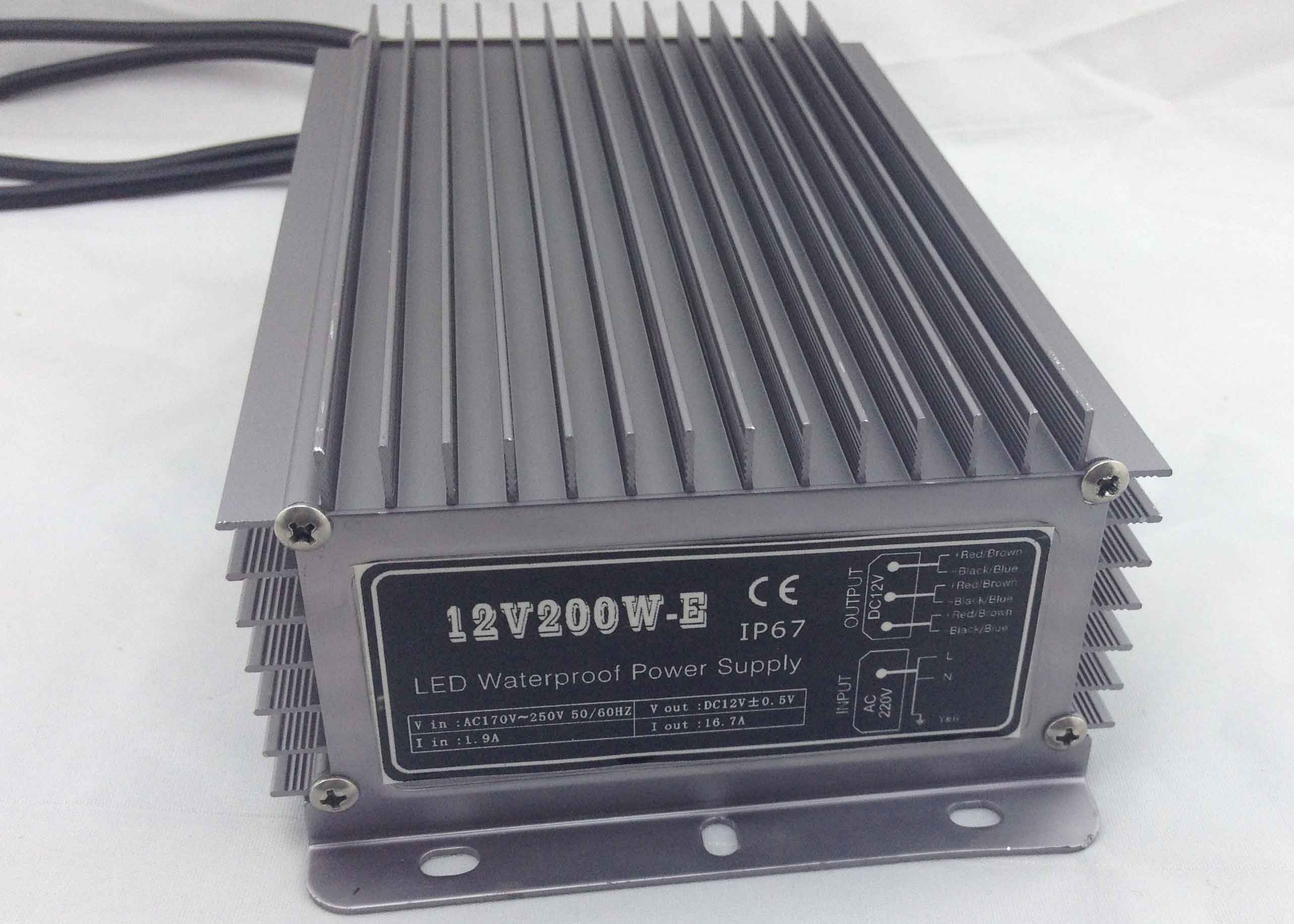 Электропитание СИД высокой эффективности водоустойчивое, 24 v 8.3A 200W делает водителя водостотьким СИД