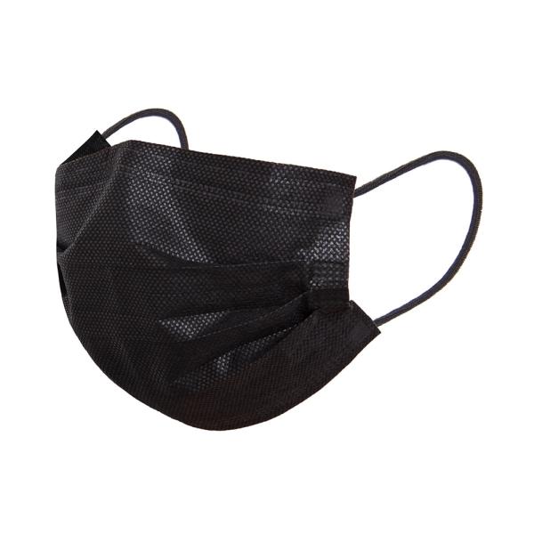 EN14683 Type IIR Adult Black Disposable Face Mask Non Woven PPE