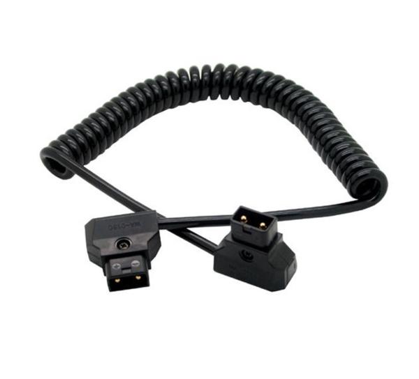 COILED D-TAP Male to Male Cable for DSLR Rig cable fr Anton Bauer Battery,Dtap M/M