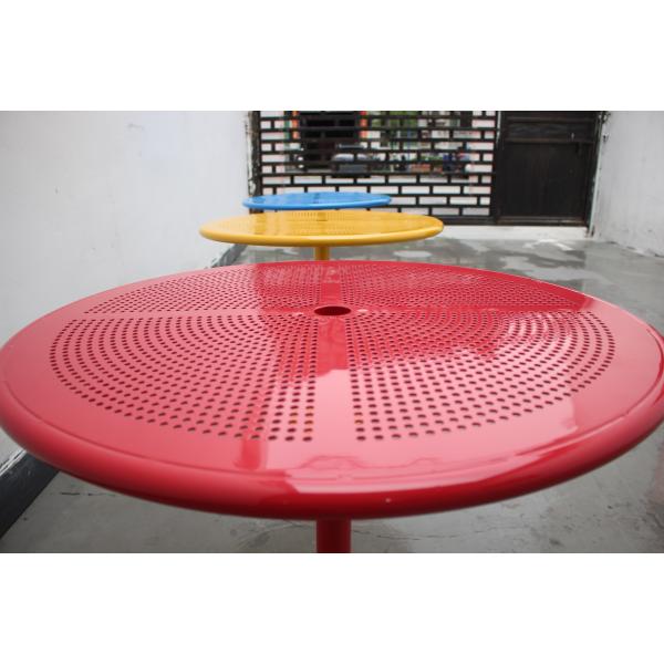 Уличная мебель Гавин Парк Стальный круглый стол с скамейками Ржавостойкие наружные металлические круглые столы