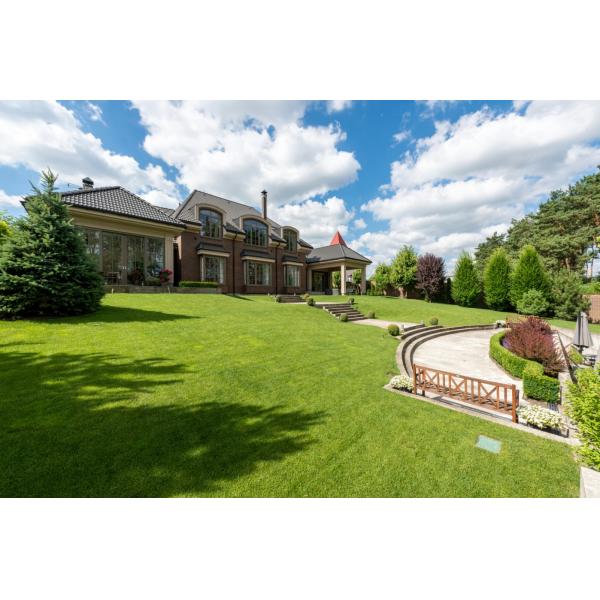 Ландшафтный ландшафт с ПЭ и ПП плотностью 40 мм натурального цвета искусственного газона