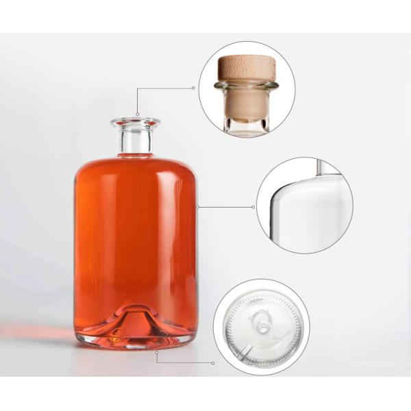 Customized Capacity Glass Bottle for Spirits Tequila Vodka Brandy Whisky Rum Gin Liquor 500ml/700ml/750ml