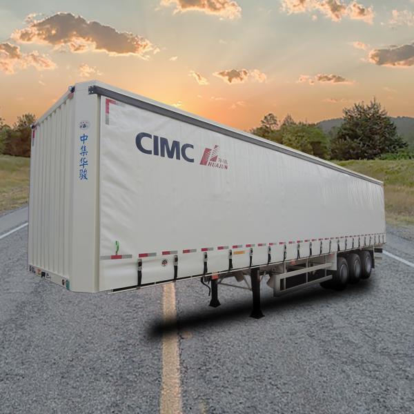 CIMC HUAJUN Trailer Curtain Tensioner 3 Axles 40 ft Drop Deck for Dry Cargo Transport