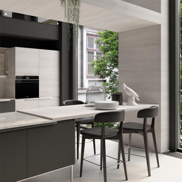 Modern Wood Board Flat Pack With Kitchen Island Modular Kitchen Cabinet