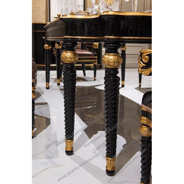 Antique Europe Style wooden furniture diningroom sets table chairs buffet cabinet TN-028N