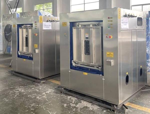 Tipo equipamento da barreira de lavanderia comercial máquina de lavar do hospital de uma capacidade de 50 quilogramas