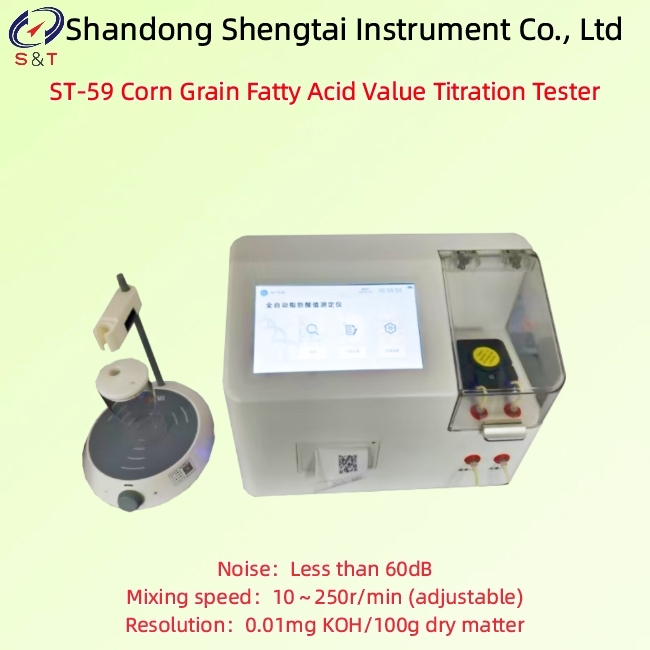 Corn Grain Fatty Acid Value Titration Analyzer Measure 0-300mg KOH/100g Dry Matter ST-59
