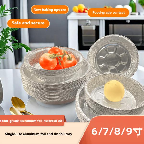 Disposable bowl for food packaging and storage made of durable and eco-friendly aluminum foil