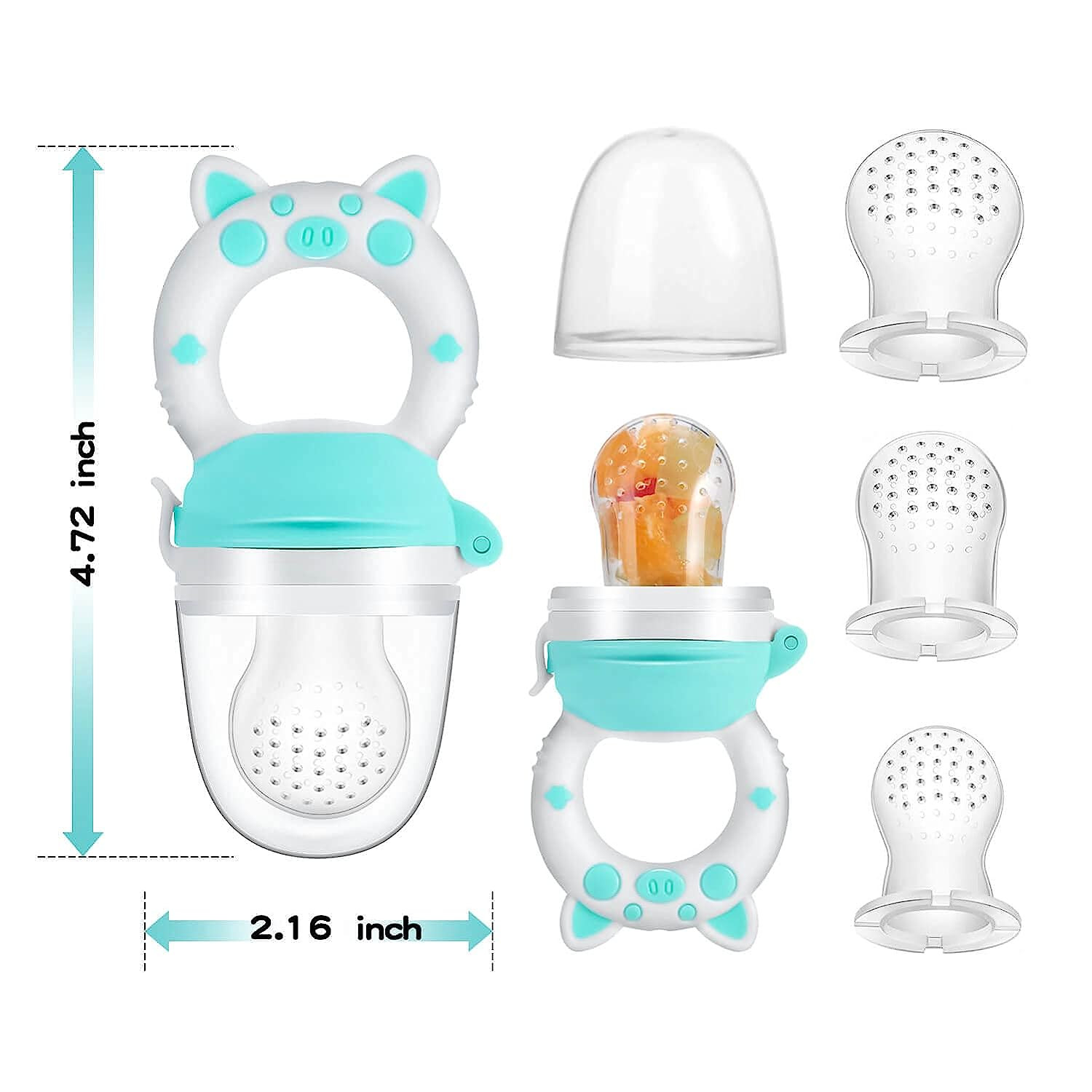 Безвкусная практически игрушка плода Teether еды силикона универсальная