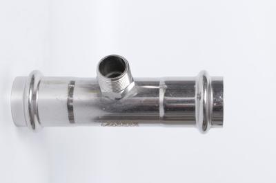 Plumbing Material Water Pipe Fitting 304 316L Tee Underfloor Heating Pipe Gas Fitting Stainless Steel Press Fitting