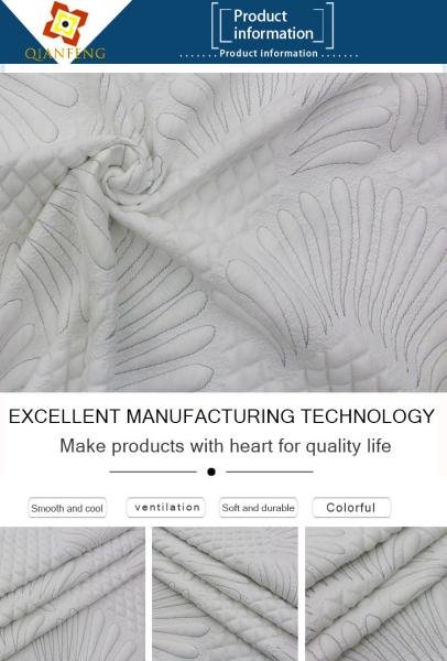 Customized Pillow Simmons Mattress Quilting Fabric Knitted Jacquard Yarn Dyed Latex
