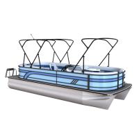 Bateau ponton de 26 pieds pour étangs et lacs, puissance maximale 150 ch