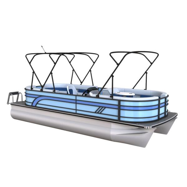 Max Horsepower 150HP 26 Foot Pontoon Boat For Ponds And Lakes