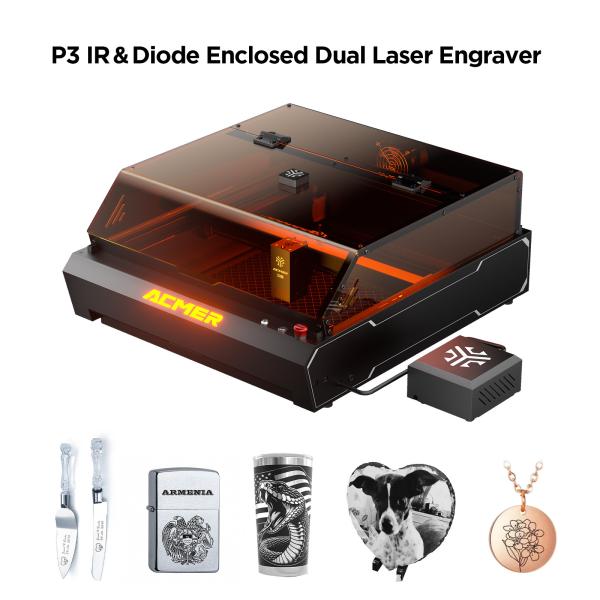 ACMER P3 Laser Engraver USB Laser Engraving Cutting Machine with 48000mm/min