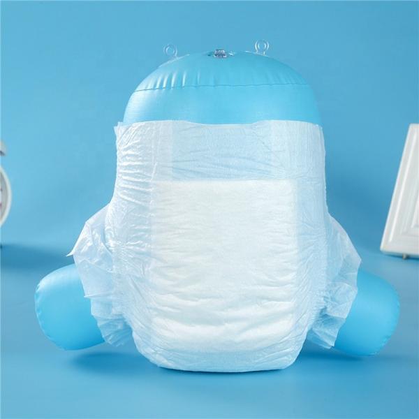 Printed Non Woven Topsheet Fluff Pulp Disposable Baby Diapers 3D Leak Protection