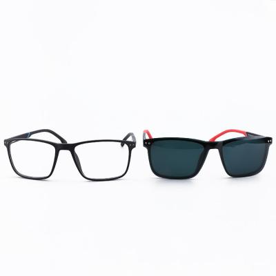 Unisex 54mm Square Clip On Eyeglasses Customized Logo