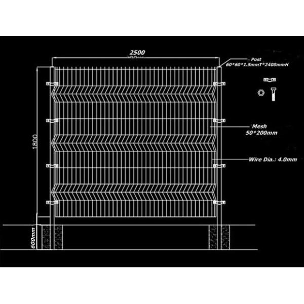 Customized Welded Mesh Security Fencing , Green Pvc Coated Welded Wire Mesh Fencing