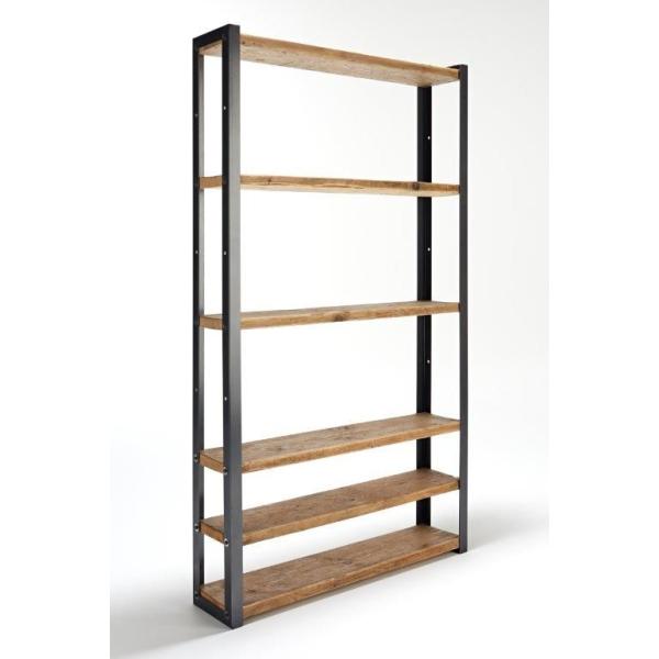 Fashion Wood Retail Display Fixtures With Metal Tube Frame And 5 Wooden Shelves