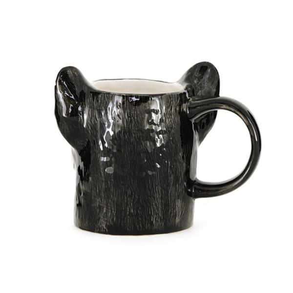 Самый продаваемый милый глиняный 3D черный собачий кувшин из керамики