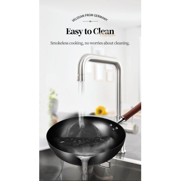 2.35kg Round Skidproof Kitchen Frying Pans Uncoated Chemical Free