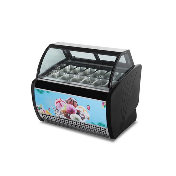 Супермаркет 3 слоя морозильная морозильница Внутренняя светодиодная стеклянная д