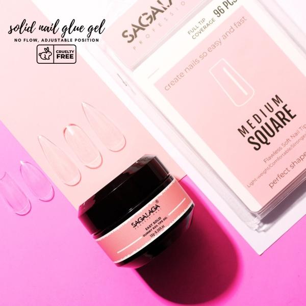 Professional Soft Gel Tips Stick Glue  Private logo Solid Extension Tips Hard Gel with 3D Flower Nail Art Gel