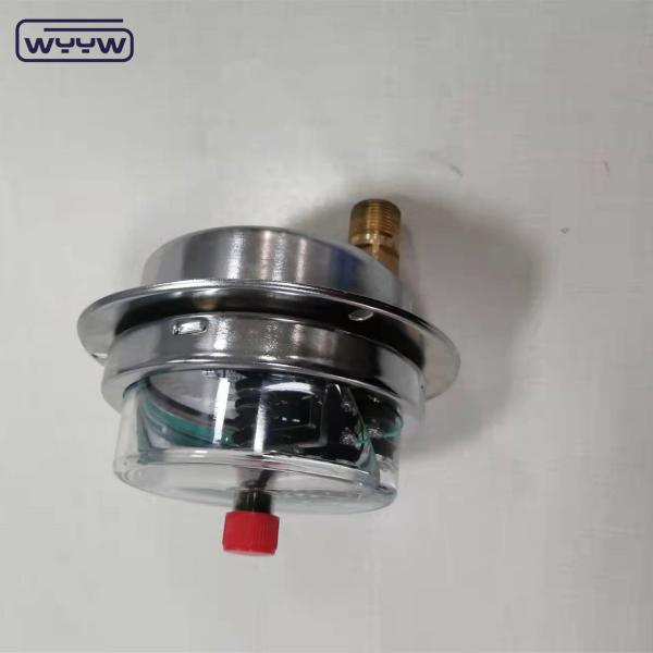 0-1MPa Electrical Contact Pressure Gauge , Silicone Oil Filled Pressure Gauge With Flange