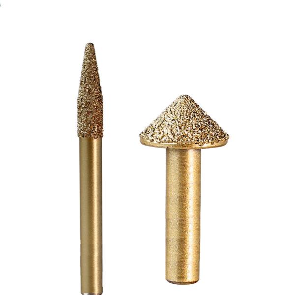Carving Stone CNC Diamond Engraving Tool Golden Color High Precision Less Wasteness