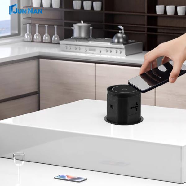 Junnan Multi-function Socket With 114.9mm*168.7mm Completely Closure Size For Kitchen