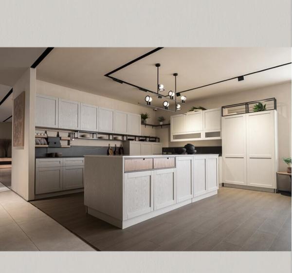 Zigzag pattern Custom Whole Open Kitchen Furniture Modern Modular Kitchen Cabinets 800mm