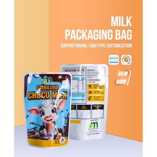 Custom Printing High Temperature Retort Pouch Food Packaging Retort Microwaveable Pouch For Sauces Milk Drink