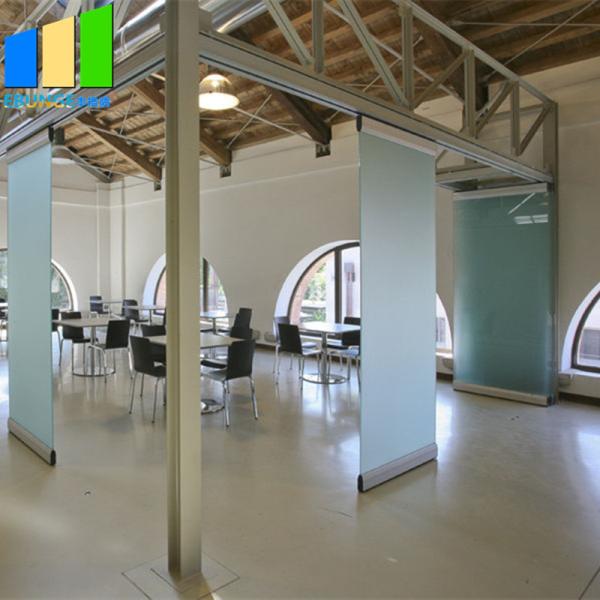 escritório móvel da parede de vidro de 3 paredes de separação da altura de m que desliza a porta de dobradura de vidro Frameless