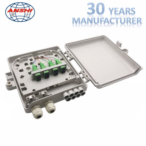8 Cores Outdoor Wall Mount Fiber Distribution Box ftth distribution terminal box