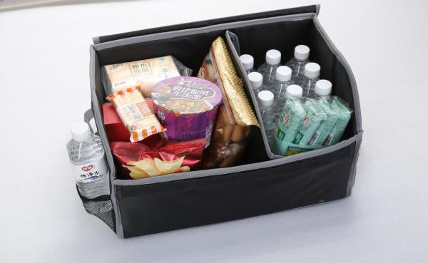 Cartoon Blue Folding Trunk Bag , Car Seat Back Organizer Storage Bag High capacity