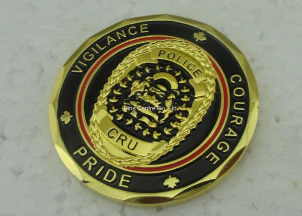 Soft Enamel Brass Personalized Coins Die Struck Gold CRU OEM