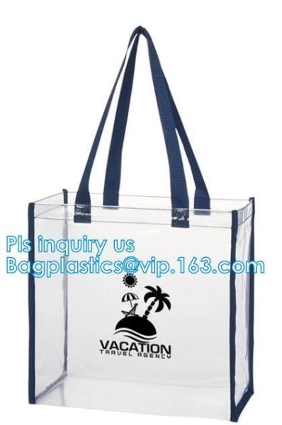 Bulk handle pvc cosmetic bags pvc mini cosmetic bag clear pvc bag, pvc tube handle bag with button closure, PVC Handle B