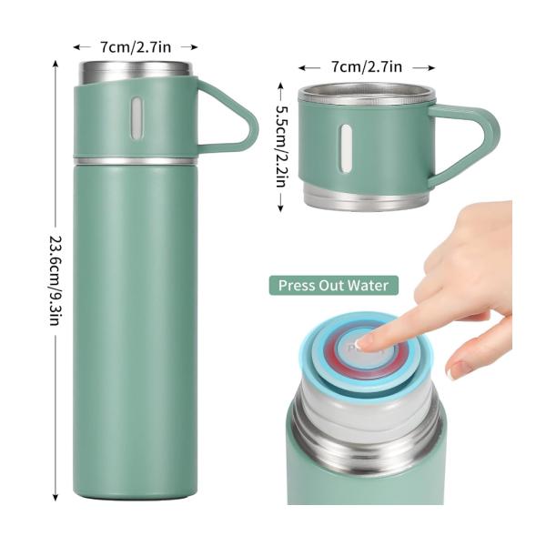 500ml Vacuum Flask Double Wall Stainless Steel Insulated Water Bottle Bpa Free
