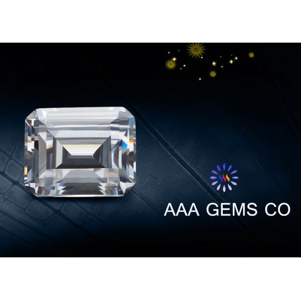 OEM Classical Emerald Cut Moissanite White For Ring , Earring