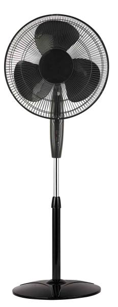 Black 50Hz Decorative Oscillating Floor Fans 450mm Adjustable Height 3 Blade