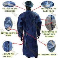 Lien jetable dentaire de taille de la robe chirurgicale 2 d'anti bactéries dessus