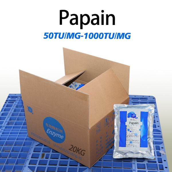 papaïne carica papaya 300USP-6000USP Matière première zone de plantation protéase fabricant qualité alimentaire qualité pharmaceutique personnalisation