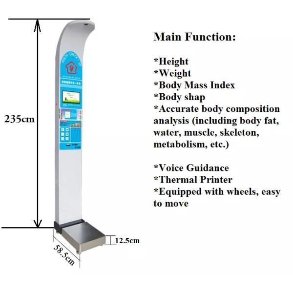 ODM Customization Height Weight Body Fat Measuring Machine with Coin-Operated Function