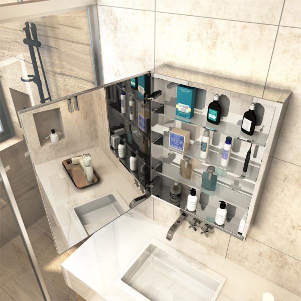 Anti Fog LED Bathroom Mirror Cabinet 4000K 5000K Smart LED Mirror Cabinet