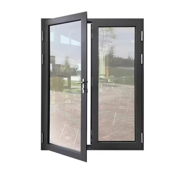 Diseño personalizado de seguridad de aluminio puerta oscilante fácil de instalar puerta de vidrio oscilante